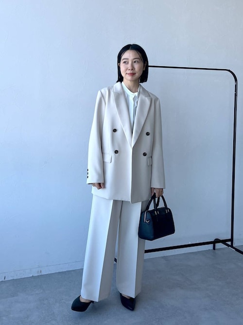 LEPSIM レプシィムWクロスストレッチダブルジャケット+ワイドパンツセット