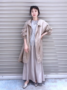 「LEPSIM（レプシィム）のアイテム（モッズコート）」を使った、noriさん（レディース・155cm）の冬コーディネート