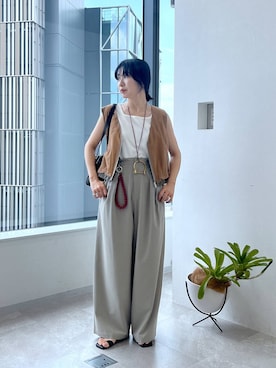 「女子会」｜「アイテム（その他アウター）」を使った、noriさん（レディース・155cm）の夏コーディネート