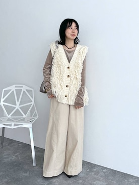「アイテム（ベスト）」を使った、noriさん（レディース・155cm・30代）の秋コーディネート
