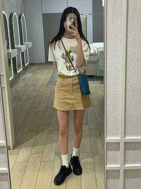 「アイテム（スカート）」を使った、non.さん（レディース・170cm）の秋コーディネート