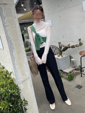 「シースルー」｜「アイテム（バレエシューズ）」を使った、non.さん（レディース・170cm）の春コーディネート