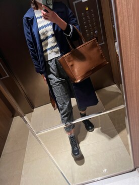 「MEIER.Q（マイヤーキュー）のアイテム（ジャケット/アウター）」を使った、ArTuRiaさん（レディース・167cm）の冬コーディネート