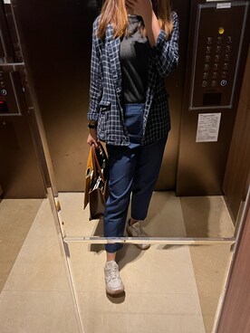 「MEIER.Q（マイヤーキュー）のアイテム（ジャケット/アウター）」を使った、ArTuRiaさん（レディース・167cm）の春コーディネート
