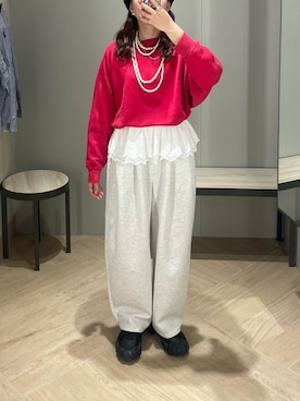 「アイテム（付け襟）」を使った、ひなたさん（レディース・161cm）の秋コーディネート