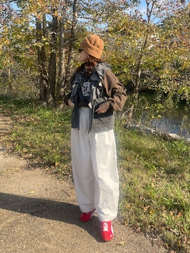 「studio CLIP（スタディオクリップ）のアイテム」を使った、ひなたさん（レディース・161cm）の秋コーディネート