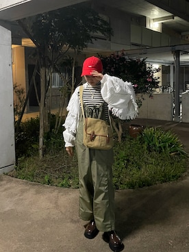 「アイテム（サロペット/オーバーオール）」を使った、ひなたさん（レディース・161cm）の秋コーディネート