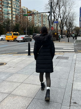 「韓国旅行」｜kさん（レディース・152cm）の冬コーディネート