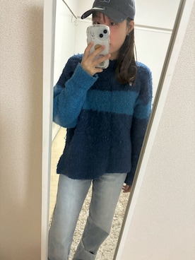 「ブルーコーデ」｜「アイテム（キャップ）」を使った、minamiさん（レディース・155cm）の秋コーディネート
