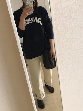 「お気に入りコーデ」｜「アイテム（スウェット）」を使った、minamiさん（レディース・155cm）の秋コーディネート