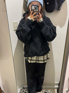 「アイテム（ニットキャップ/ビーニー）」を使った、minamiさん（レディース・155cm）の秋コーディネート