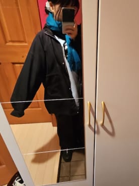 「アイテム（マフラー）」を使った、梨のみたるとさん（レディース・150cm）の秋コーディネート