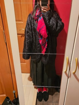 「アイテム（ストール/ショール）」を使った、梨のみたるとさん（レディース・150cm）の秋コーディネート