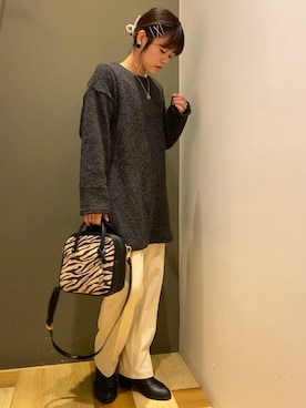 「cache cache（カシュ カシュ）のアイテム（バッグ）」を使った、moun3さん（レディース・151cm）の秋コーディネート