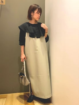 「レザーワンピース」｜「アイテム（その他）」を使った、moun3さん（レディース・151cm）の夏コーディネート