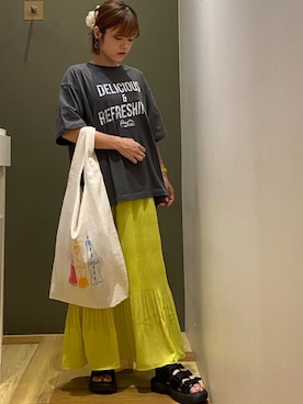 「MEI（メイ）のアイテム」を使った、moun3さん（レディース・151cm）の夏コーディネート