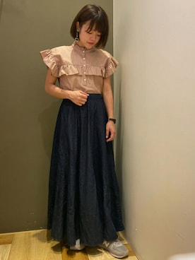 「ELENCARE DUE（エレンカーレデュエ）のアイテム」を使った、moun3さん（レディース・151cm）の夏コーディネート