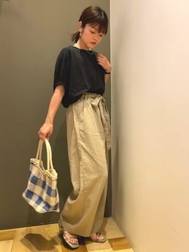 「minia（ミニア）のアイテム」を使った、moun3さん（レディース・151cm）の春コーディネート