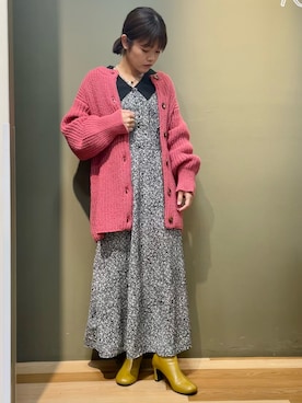 「オリエンタルトラフィック」｜「アイテム（ワンピース/ドレス）」を使った、moun3さん（レディース・151cm）の冬コーディネート