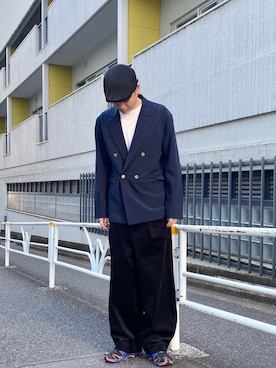 「SENSE OF PLACE by URBAN RESEARCH（センスオブプレイスバイアーバンリサーチ）のアイテム（テーラードジャケット）」を使った、kengoさん（メンズ・180cm）の冬コーディネート