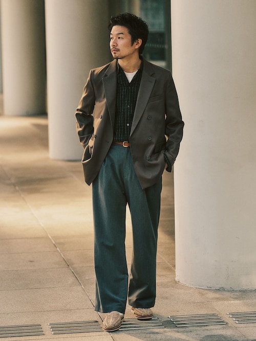 TW ツイル W ジャケット 'セットアップ着用可能'（テーラード