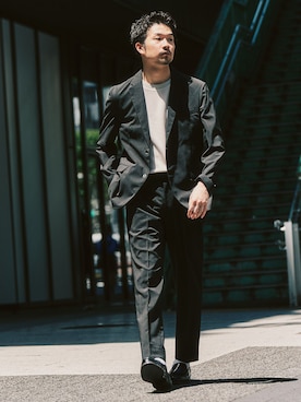「アイテム（セットアップ）」を使った、tetsuyaさん（メンズ・178cm）の春コーディネート