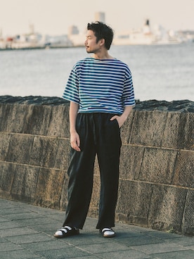 「SAINT JAMES（セントジェームス）のアイテム」を使った、tetsuyaさん（メンズ・178cm）の春コーディネート