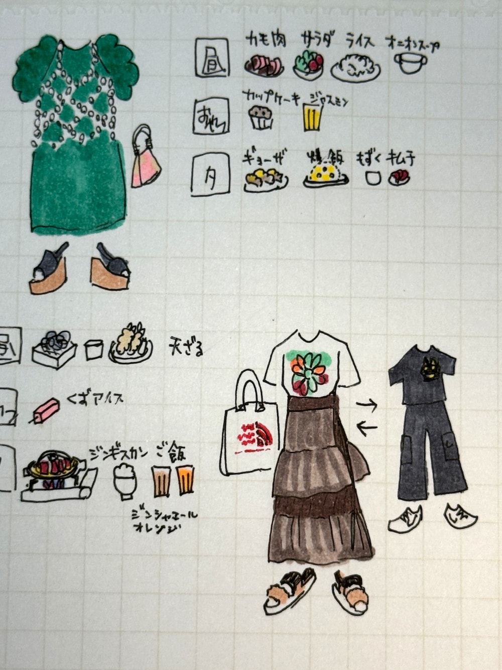 「コーデ日記、トレーニング」｜「Cielunaの【Cieluna】マルチWAY チュール ティアードスカート（スカート、ブラウン系）」を使った、ミチャロフさん（レディース・162cm）の夏コーディネートの1枚目の写真
