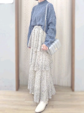 「透かし編みニット」｜「アイテム（財布/小物）」を使った、xxka01さん（レディース・148cm）の秋コーディネート