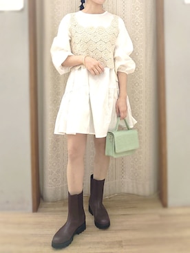 「earth music&ecology（アースミュージックアンドエコロジー）のアイテム」を使った、xxka01さん（レディース・148cm）の春コーディネート