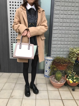 「one way（ワンウェイ）のアイテム（スウェット）」を使った、るん☆さん（レディース・153cm）の春コーディネート
