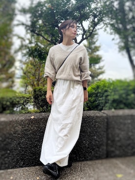 「アイテム（ピアス（両耳用））」を使った、がじゅめさん（レディース・151cm）の秋コーディネート