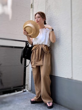 「アイテム（オールインワン・サロペット）」を使った、がじゅめさん（レディース・151cm）の夏コーディネート