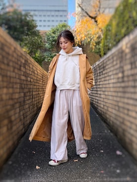 「アイテム（ピアス（両耳用））」を使った、がじゅめさん（レディース・151cm）の秋コーディネート