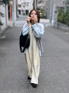 「アイテム（つなぎ/オールインワン）」を使った、がじゅめさん（レディース・151cm）の秋コーディネート