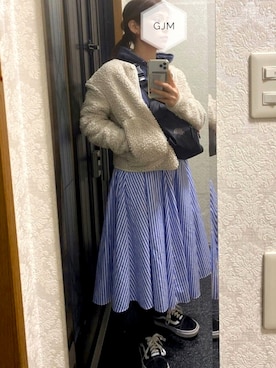 「THE NORTH FACE（ザノースフェイス）のGLAM HIP BAG（ボディバッグ/ウエストポーチ）」を使った、がじゅめさん（レディース・151cm）の冬コーディネート