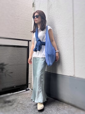 「アイテム（ピアス（両耳用））」を使った、がじゅめさん（レディース・151cm）の夏コーディネート