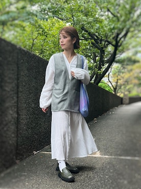 「アイテム（ワンピース/ドレス）」を使った、がじゅめさん（レディース・151cm）の秋コーディネート