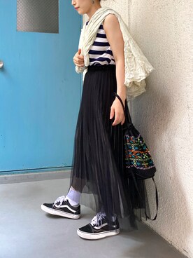 「ティアードブラウス」｜がじゅめさん（レディース・151cm）の夏コーディネート