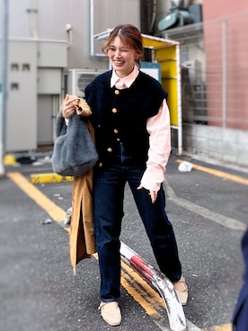 「アイテム（パンプス）」を使った、がじゅめさん（レディース・151cm）の冬コーディネート