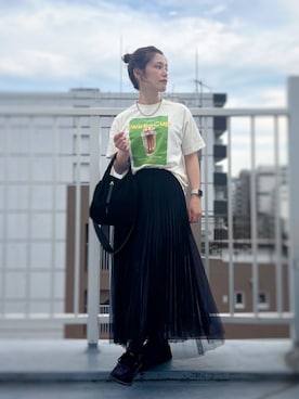 「pairmanon（ペアマノン）のアイテム」を使った、がじゅめさん（レディース・152cm）の春コーディネート