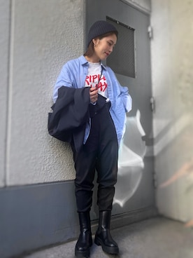 「antiqua（アンティカ）のアイテム」を使った、がじゅめさん（レディース・152cm）の春コーディネート