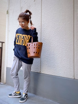 「frames RAY CASSIN（フレームスレイカズン）のアイテム（バッグ）」を使った、がじゅめさん（レディース・150cm）の春コーディネート