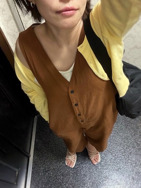 「アイテム（ボディバッグ/ウエストポーチ）」を使った、がじゅめさん（レディース・151cm）の秋コーディネート