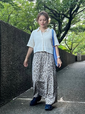 「AZUL by moussy（アズールバイマウジー）のアイテム」を使った、がじゅめさん（レディース・151cm）の秋コーディネート
