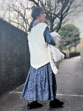 「アイテム（ワンピース）」を使った、がじゅめさん（レディース・151cm）の秋コーディネート