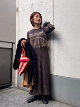 「アイテム（セットアップ）」を使った、がじゅめさん（レディース・151cm）の冬コーディネート