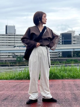 「アイテム（ピアス（両耳用））」を使った、がじゅめさん（レディース・151cm）の秋コーディネート