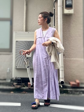 「アイテム（ピアス（両耳用））」を使った、がじゅめさん（レディース・151cm）の夏コーディネート
