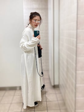 「THE NORTH FACE（ザノースフェイス）のGLAM HIP BAG（ボディバッグ/ウエストポーチ）」を使った、がじゅめさん（レディース・151cm）の冬コーディネート